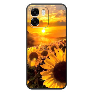 Чехол с Цветами для OPPO A6 – поле подсолнухов