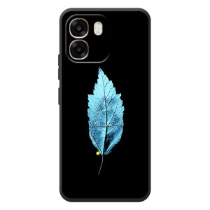 Чехол с картинками на черном фоне для OPPO A6 – Листочек