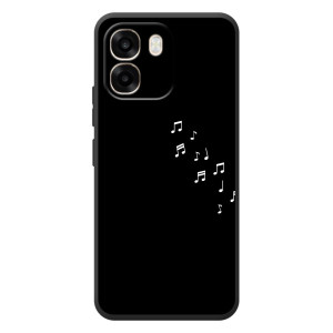 Чехол с картинками на черном фоне для OPPO A6 – Ноты
