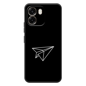 Чехол с картинками на черном фоне для OPPO A6 – Самолетик