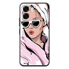 Чехол с картинкой Модные Девчонки OPPO A6 (Девушка в халате)