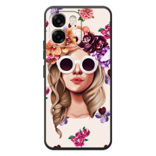 Чехол с картинкой Модные Девчонки OPPO A6 (Девушка в очках)