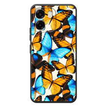 Чехол с принтом для 

ОППО А6
 - (Прикольные) (AlphaPrint) (Яркие бабочки)