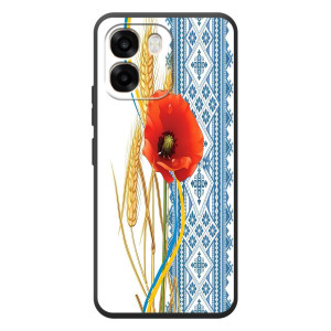 Силиконовый Чехол на OPPO A6 с картинкой Вышиванки – Вышиванка с цветком