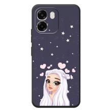 Чехол Стильные девушки на OPPO A6 – Девушка и сердечки