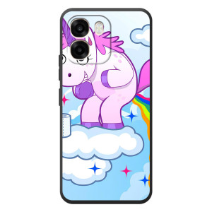 Чохол Unicorn на OPPO A6 – Веселка Єдиноріга