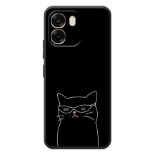 Чехол с рисунком кот на OPPO A6 (Равнодушный кот)