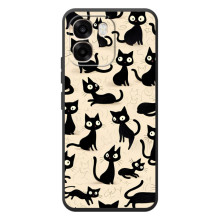 Чехол с рисунком кот на OPPO A6 (Черные коты)