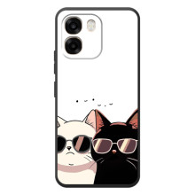 Чехол с рисунком кот на OPPO A6 (Коты в очках)