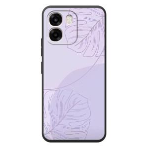 Чехол цветочный дизайн для OPPO A6 – Монстера фиолетовая