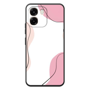 Чехол цветочный дизайн для OPPO A6 – Розовый фон