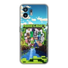 Чехол с картинками Майнкрафт для 

ОПО A6 
 – Майнкрафт фон