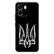 Чохол з українським гербом на OPPO A6 – Герб на чорному