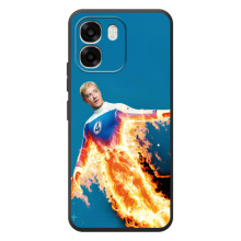 Чехол с принтом Фантастическая четверка для OPPO A6 – Человек-Факел