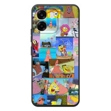 Силиконовый чехол Спанч Боб на 

ОППО А6 
 (Комиксы Спанч Боб)