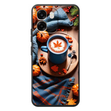 Чехол с уникальным дизайном «Осень с кофе» для OPPO A6 – Кофе и тыквы