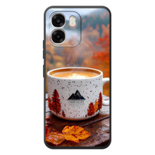 Чехол с уникальным дизайном «Осень с кофе» для OPPO A6 – Кофе на природе