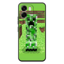 Чехлы для OPPO A6 (Персонажи Майн Крафт) – Крипер 2