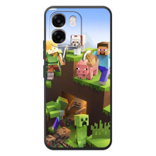 Чехлы для OPPO A6 (Персонажи Майн Крафт)