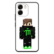 Чехлы для OPPO A6 (Персонажи Майн Крафт) – Зеленый мальчик