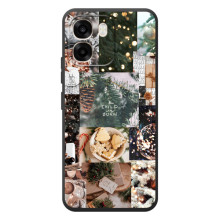 Рождественские, Праздничные Чехлы для 

ОППО А6
 (Рождественский коллаж)