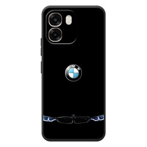 Силиконовый бампер с картинкой машины на OPPO A6 – Черный BMW