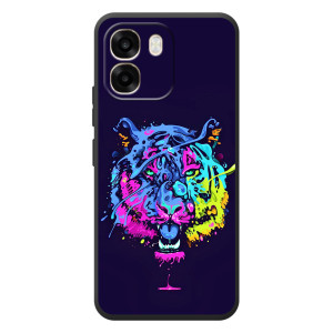 Силиконовый бампер с картинкой животных для OPPO A6 (Тигр-Арт)