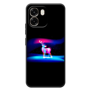 Силиконовый бампер с картинкой животных для OPPO A6 (Яркий олень)
