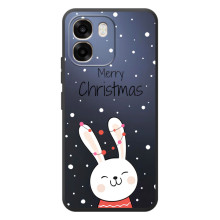 Зимние Чехлы для 

ОППО А6
 - прозрачный фон (Рождественский заяц)