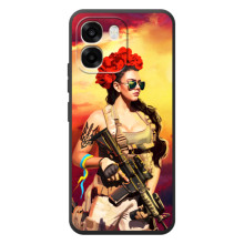 ЗСУ Чехлы (TPU) для OPPO A6 (Женщина солдат)