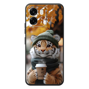Печатный чехол «Зверята с кофе» для OPPO A6 – Тигр с кофе