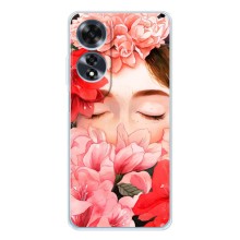 Чехлы (ART) Цветы на OPPO A60 5G (VPrint) (Глаза в цветах)