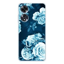 Чехлы (ART) Цветы на OPPO A60 5G (VPrint) (Голубые Бутоны)