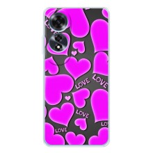 Чехлы для любимой на Оппо А60 5Джи (VPrint) (Pink hearts)