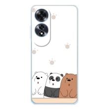 Чохли з зображенням різних тварин на OPPO A60 5G (Здивовані ведмедики)