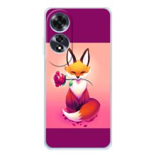 Чехлы с картинкой Лисички для OPPO A60 5G (VPrint) (Лисичка с розочкой)