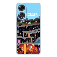 Чехол Майнкрафт на OPPO A60 5G (AlphaPrint) Minecraft (фон Minecraft)