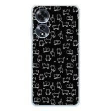 Чохол на тематику: Коти для OPPO A60 5G – Котики на чорному