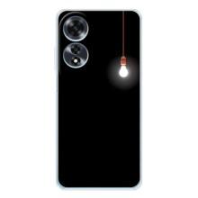 Чехол с картинками на черном фоне для OPPO A60 5G – Лампочка