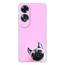 Бампер для OPPO A60 5G з картинкою "Песики" – Собака на рожевому
