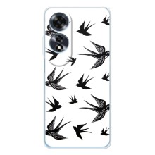 Чехол с птицами на OPPO A60 5G (VPrint) (Ласточки)