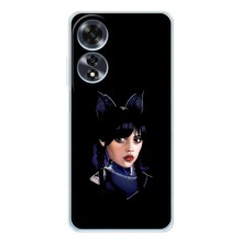 Чехлы Венсдей на OPPO A60 5G Уэнсдей (AlphaPrint) (серьезная Уэнздей)