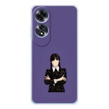 Чехлы Венсдей на OPPO A60 5G Уэнсдей (AlphaPrint) (Уэнздей в черном)