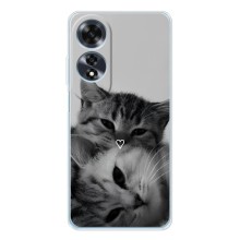 Чехол с рисунком кот на OPPO A60 5G (Пара котов)