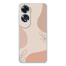Чехол цветочный дизайн для OPPO A60 5G – Коричневый фон