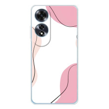 Чехол цветочный дизайн для OPPO A60 5G – Розовый фон