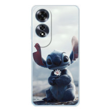 Чохол з малюнком Стіч для OPPO A60 5G – Стіч з квіткою