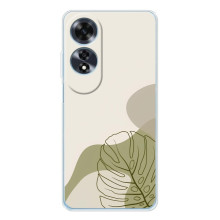 Силиконовый чехол с принтом в цветах на OPPO A60 5G – Монстера зелёная