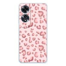 Чехол с розовым рисунком для OPPO A60 5G (Розовый леопард)