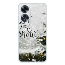 Новорічні, Святкові Чохли для OPPO A60 5G - 2024 год – Let it snow